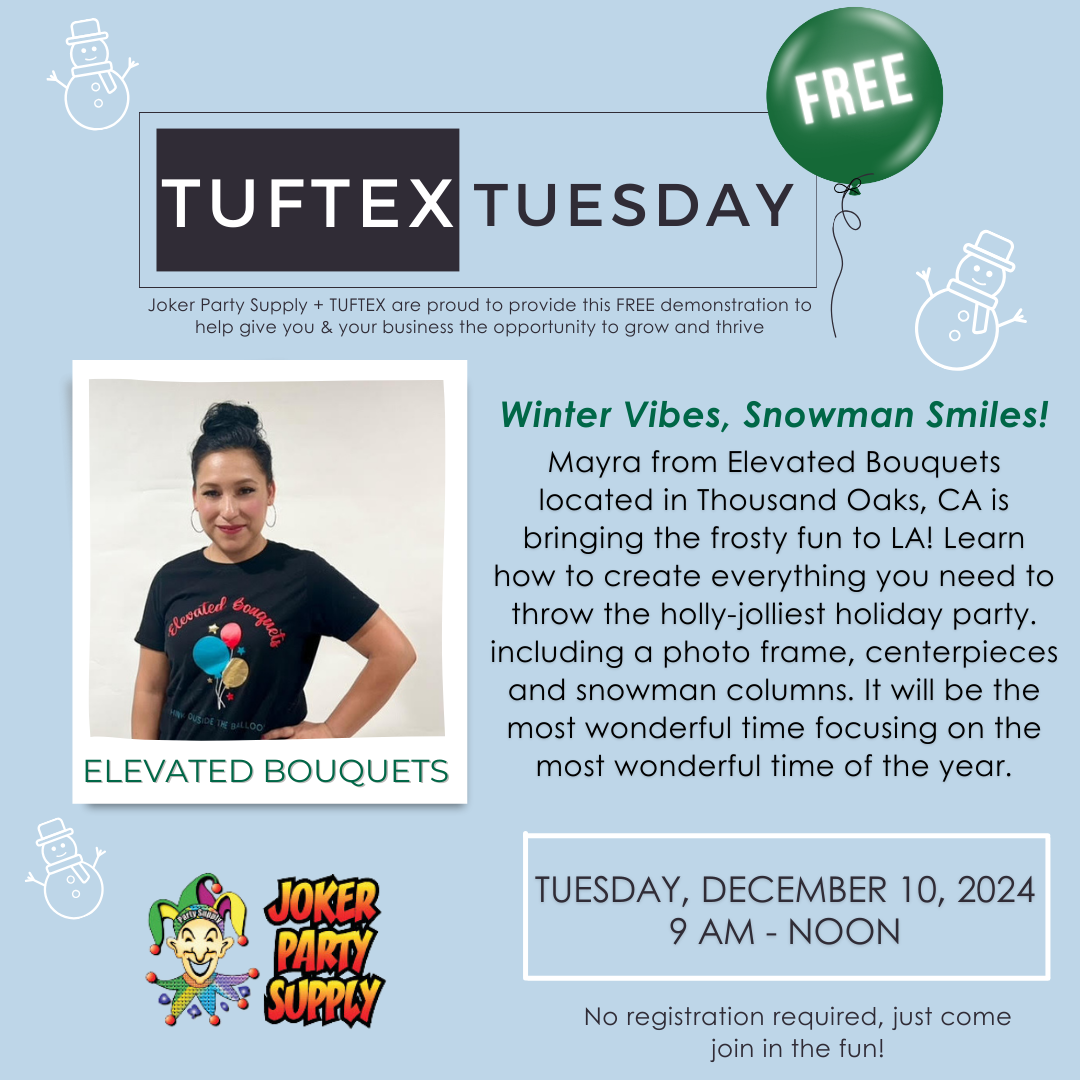 TUFTEX TUESDAY Los Angeles (Joker Party Supply) Tuftex Balloons