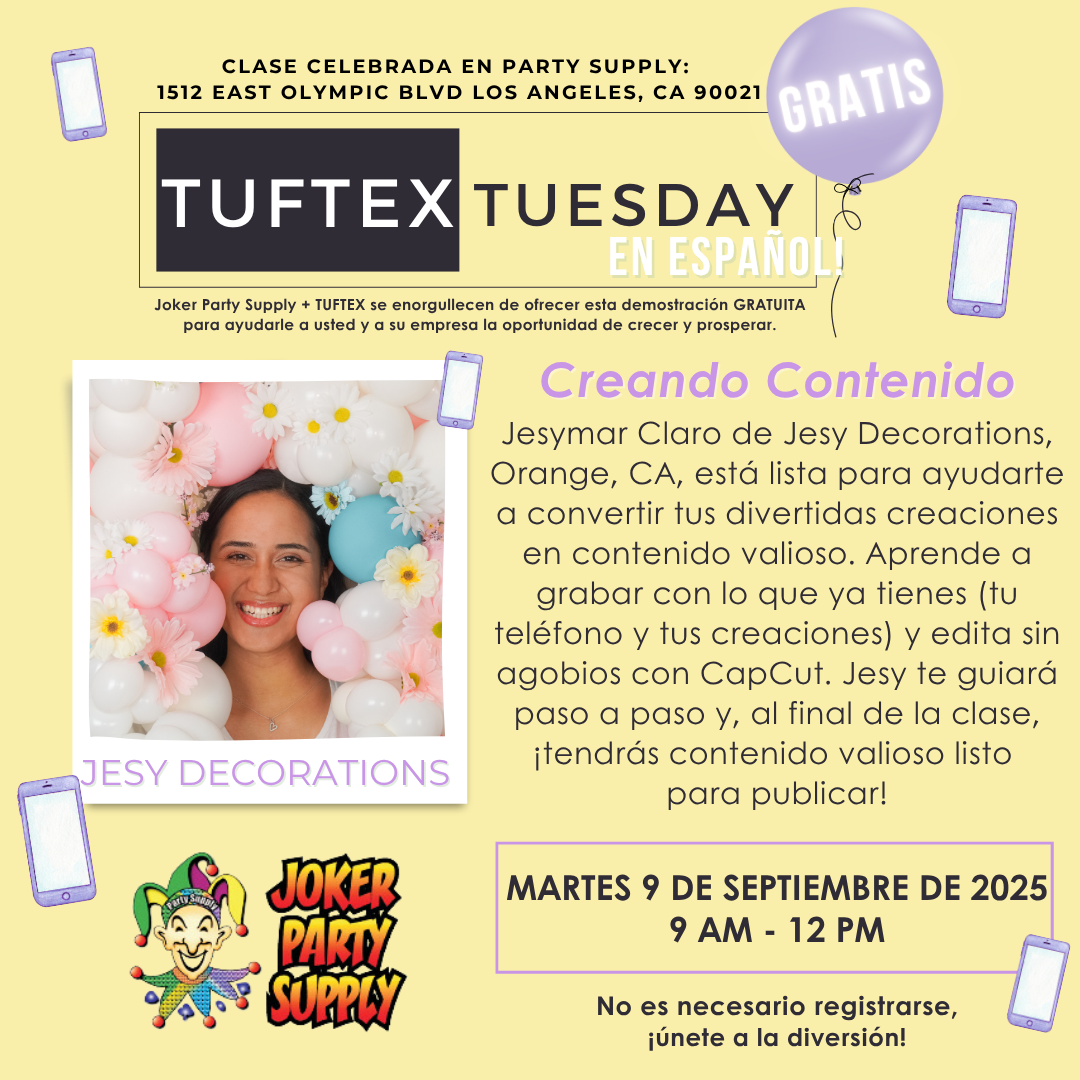 TUFTEX TUESDAY en Espanol: Los Angeles (Joker Party Supply)
