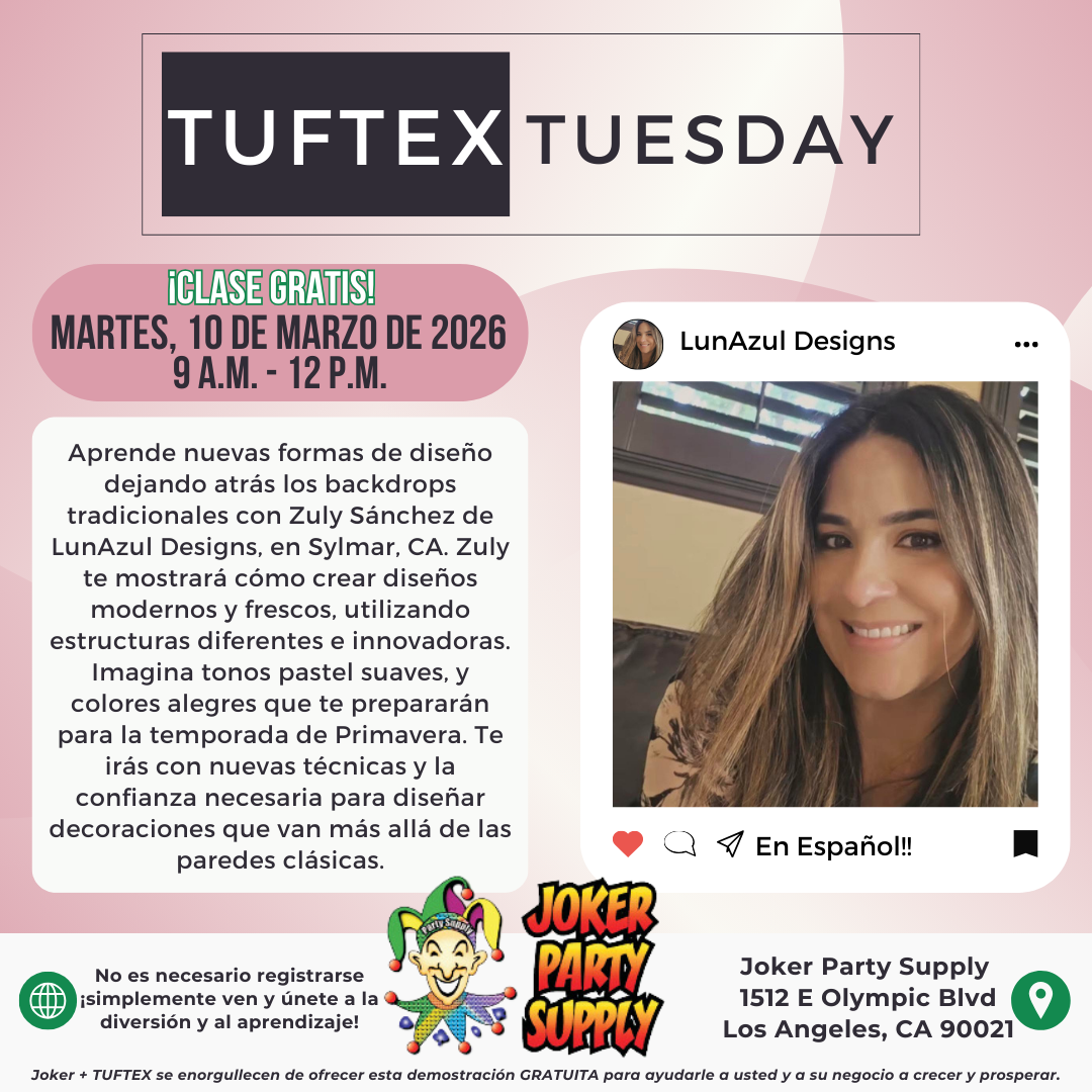 TUFTEX TUESDAY en Espanol: Los Angeles (Joker Party Supply)