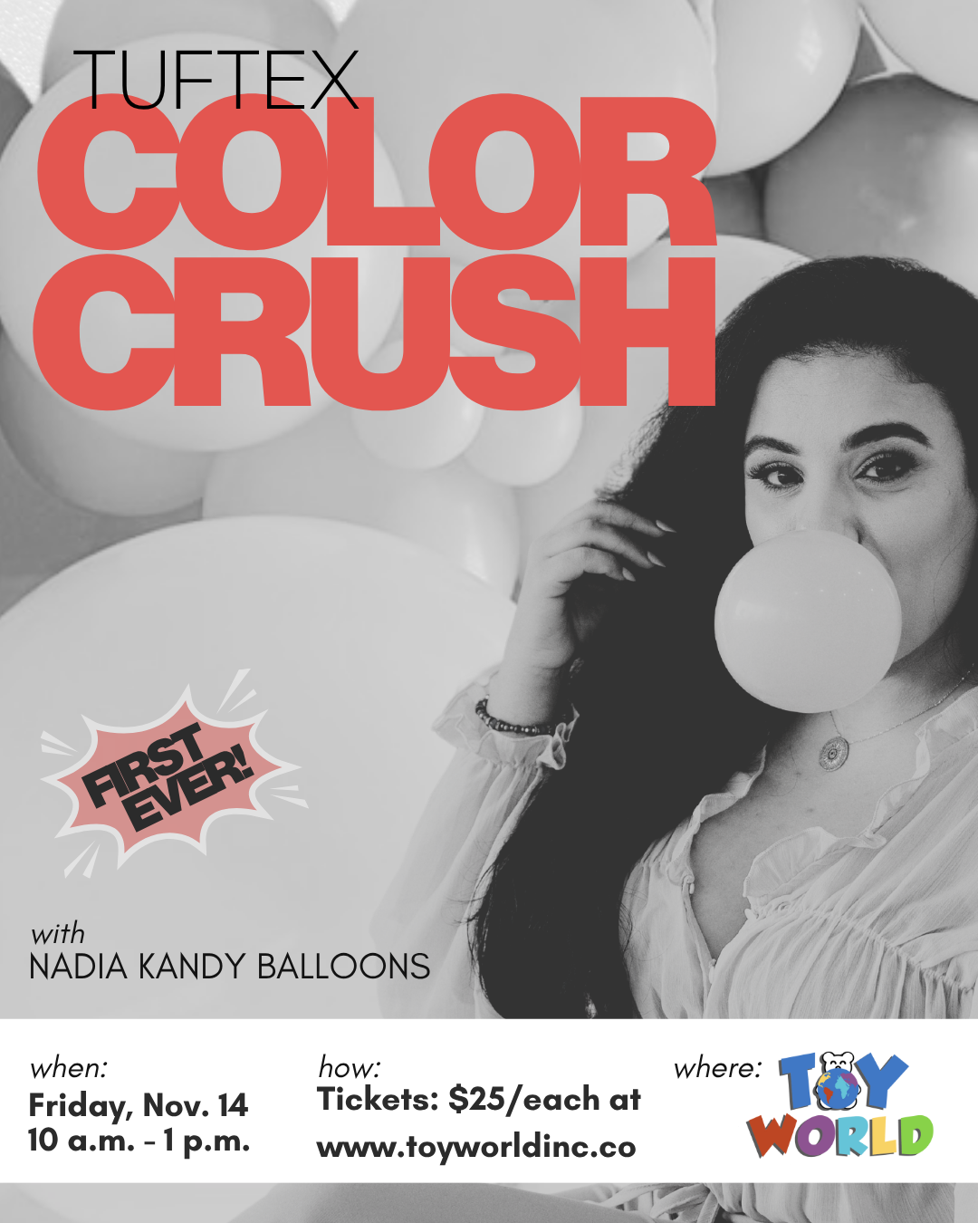 TUFTEX COLOR CRUSH: Toy World (Miami)