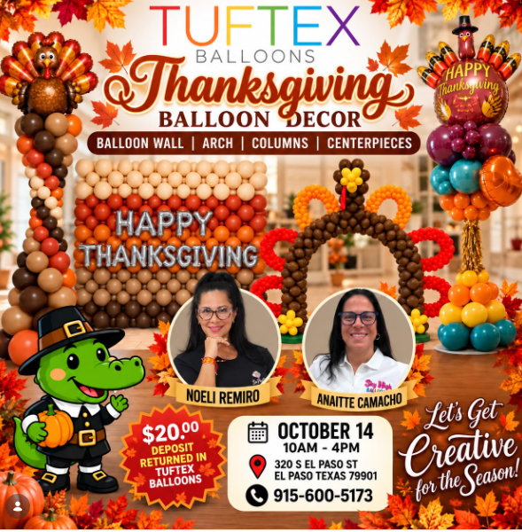 Clase de Decoración con Globos TUFTEX (El Paso, Texas)