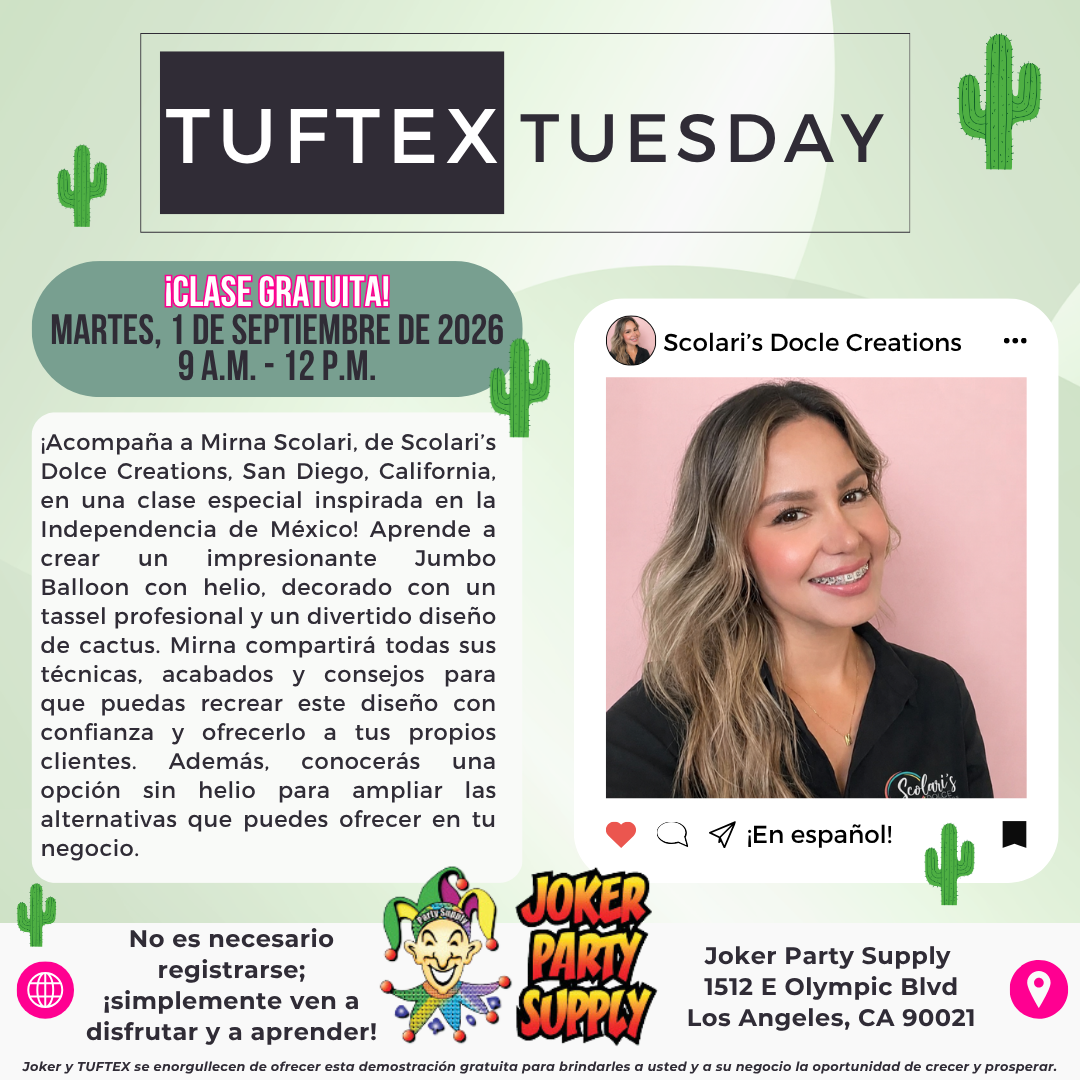 TUFTEX TUESDAY en Espanol: Los Angeles (Joker Party Supply)