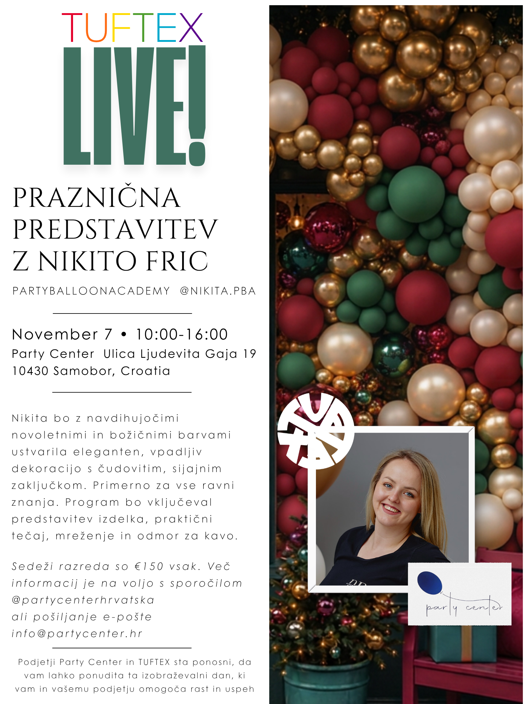 TUFTEX LIVE! Praznična predstavitev z Nikito Fric (Samobor, Croatia)