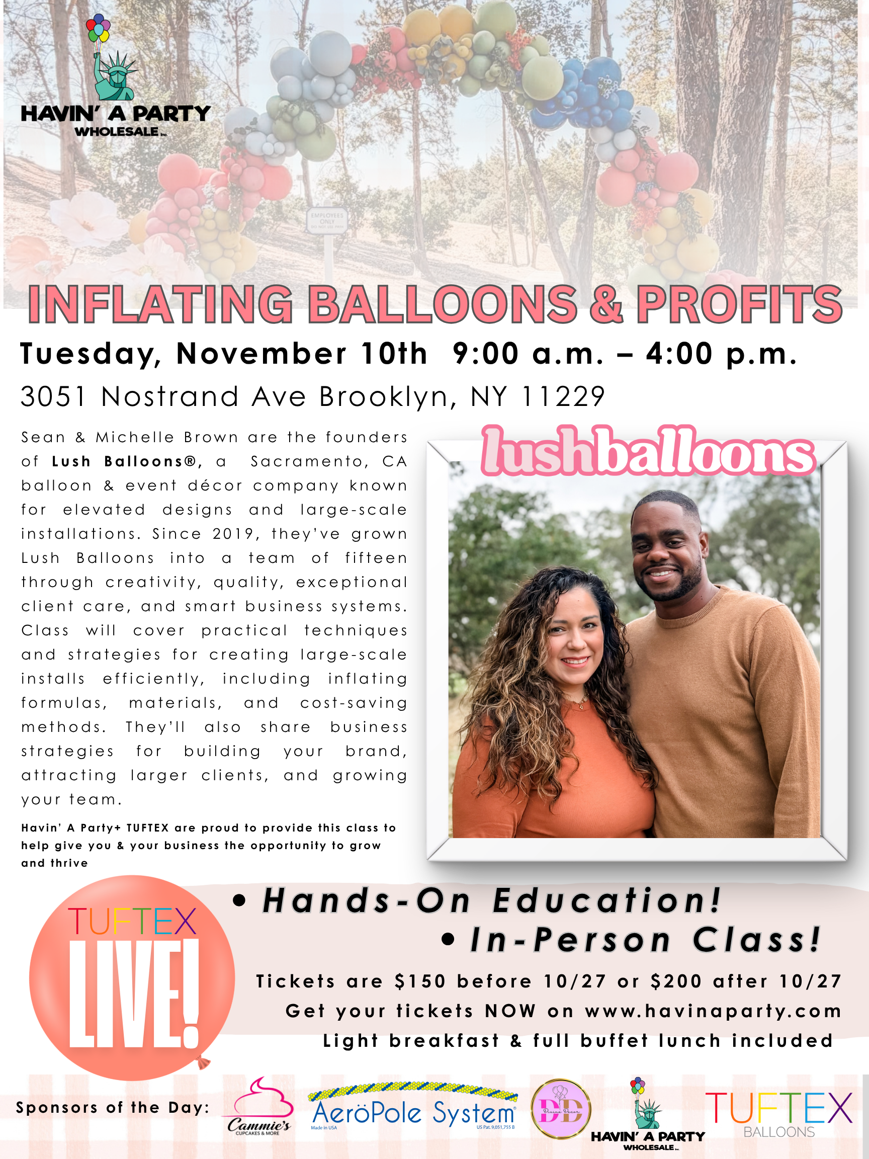 TUFTEX LIVE! with Havin'A Party & Lush Balloons (NYC area)